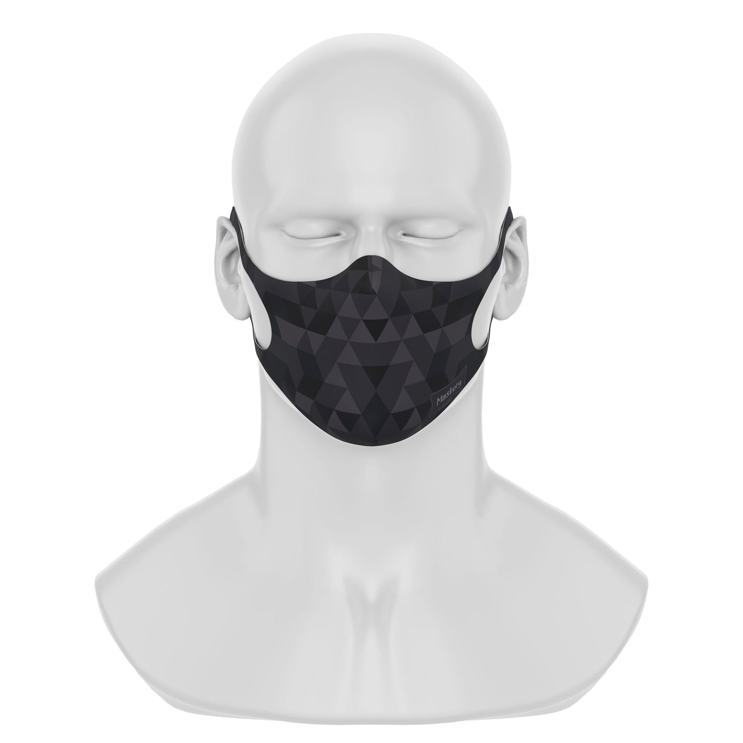 Maskery Design Face Mask Triangle of Black Shades