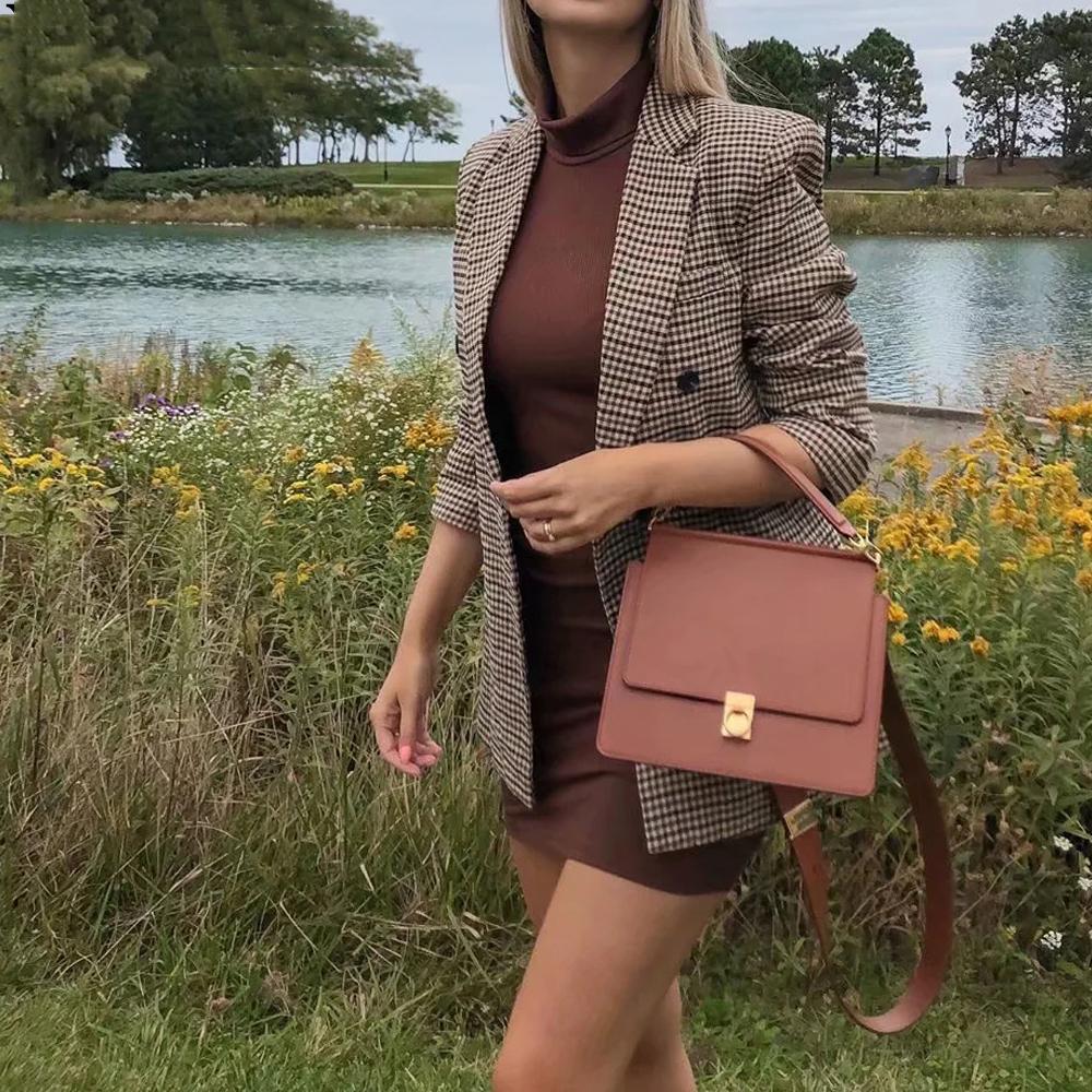 Office Wear Double Breasted Blazers Coat