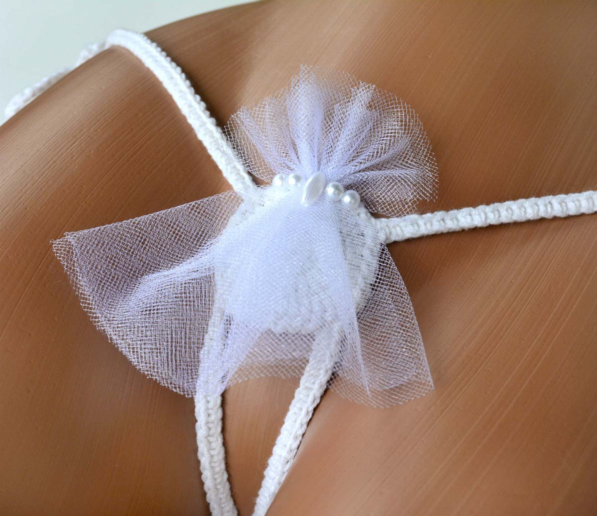 White Bridal Sexy Tiny Bikini