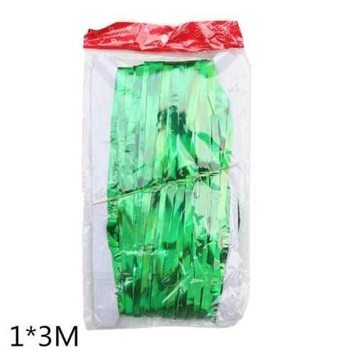 2M 3M Gold Silver Metallic Foil Tinsel Fringe
