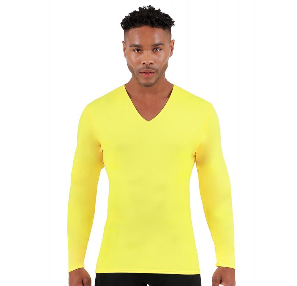 I.S.PRO USA Long Sleeve Active Wear Medium Compression V-Neck -