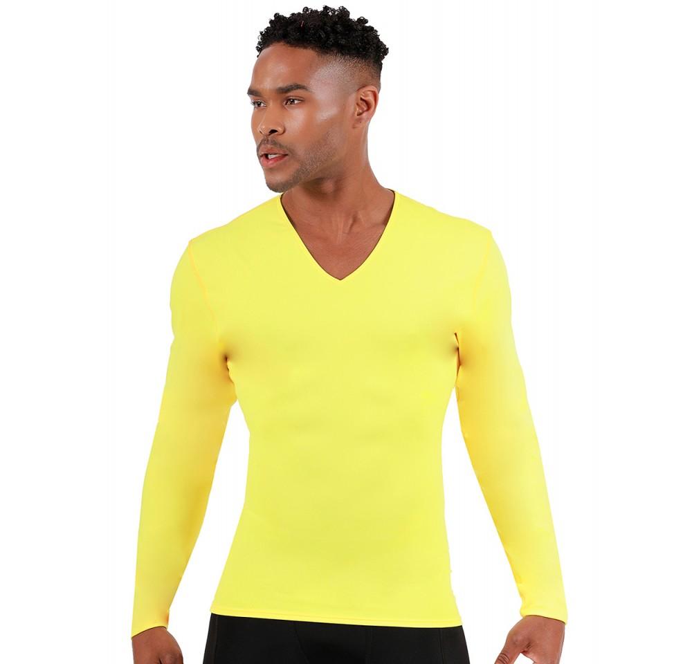 I.S.PRO USA Long Sleeve Active Wear Medium Compression V-Neck -