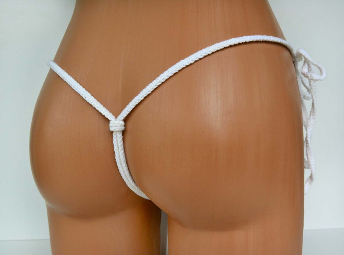 White Bridal Sexy Tiny Bikini