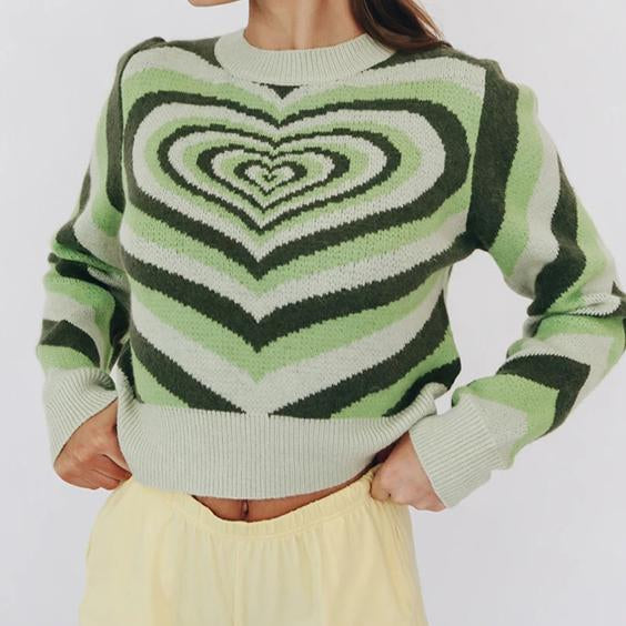 Heart Slim Long Sleeve Jumper Knitwear