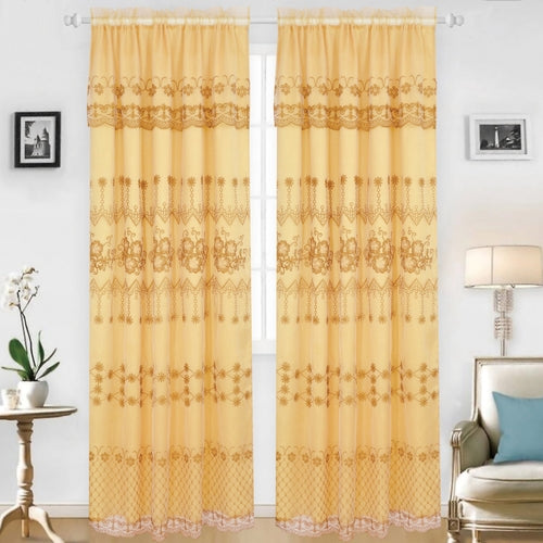 Holly - Embroidered Panel With Backing - Set of Two - Assorted Colors