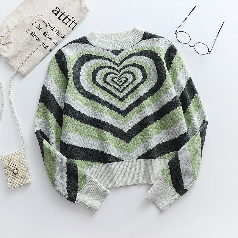 Heart Slim Long Sleeve Jumper Knitwear