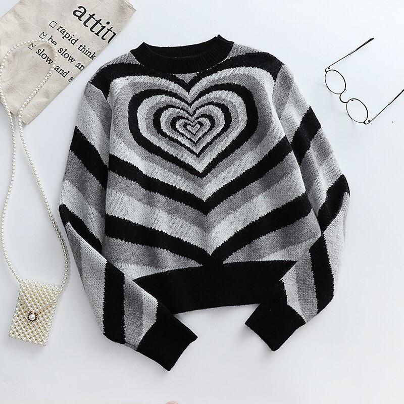 Heart Slim Long Sleeve Jumper Knitwear