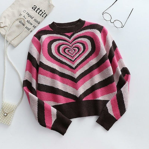 Heart Slim Long Sleeve Jumper Knitwear