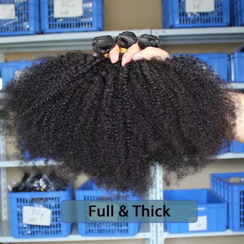 Wholesale 5/6/10/12 Bundles Afro Kinky Curly 10A Grade Human Hair Bund