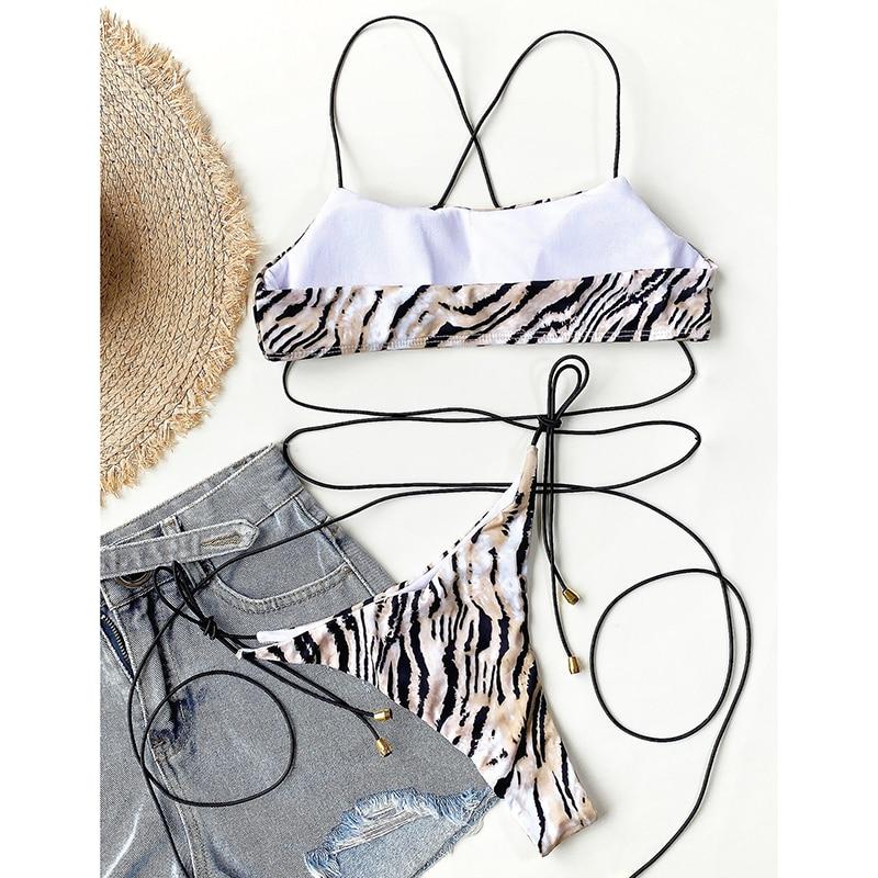 Push Up Bikinis Animal Print Swimsuit