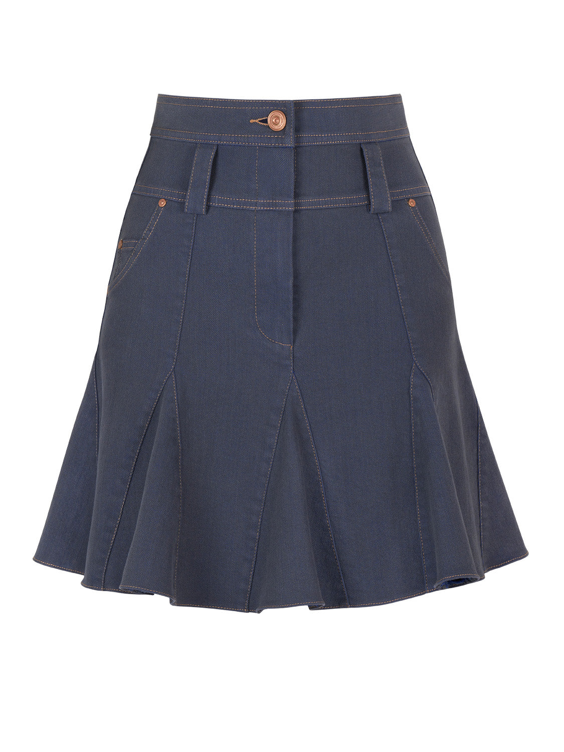 Flowing Mini Jean Skirt