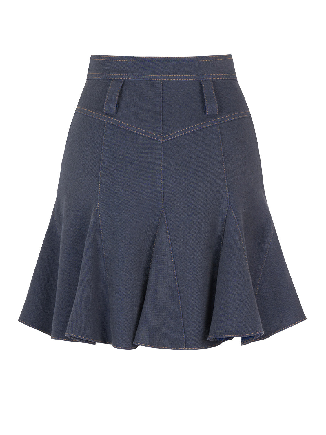 Flowing Mini Jean Skirt
