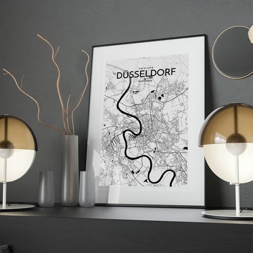 Düsseldorf City Map Poster