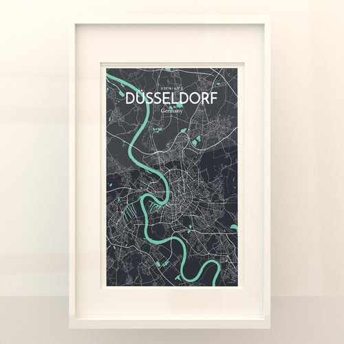 Düsseldorf City Map Poster