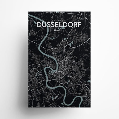 Düsseldorf City Map Poster