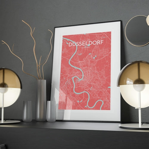 Düsseldorf City Map Poster