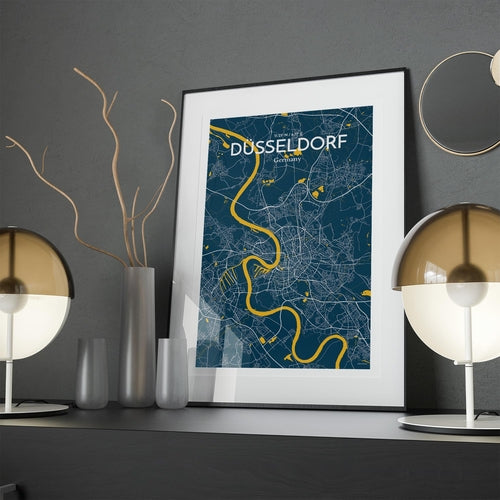 Düsseldorf City Map Poster