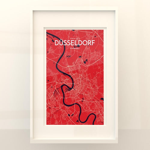 Düsseldorf City Map Poster