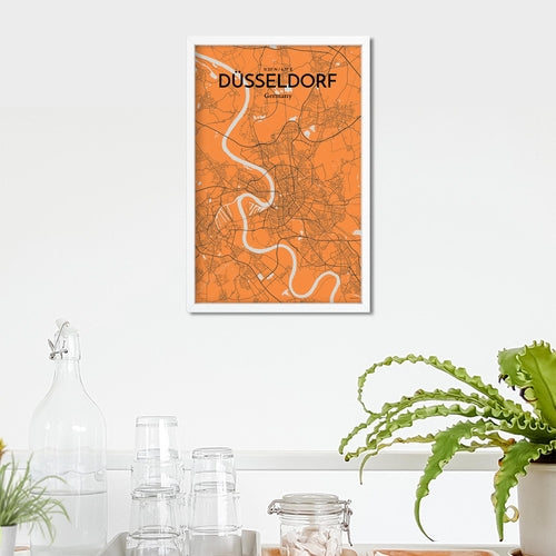 Düsseldorf City Map Poster