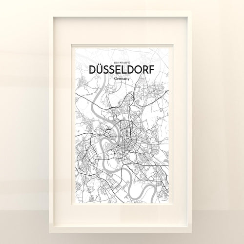 Düsseldorf City Map Poster