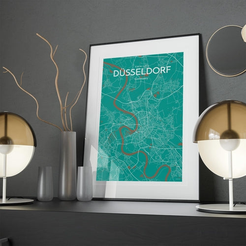 Düsseldorf City Map Poster
