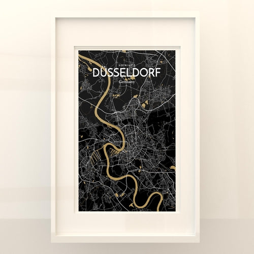 Düsseldorf City Map Poster