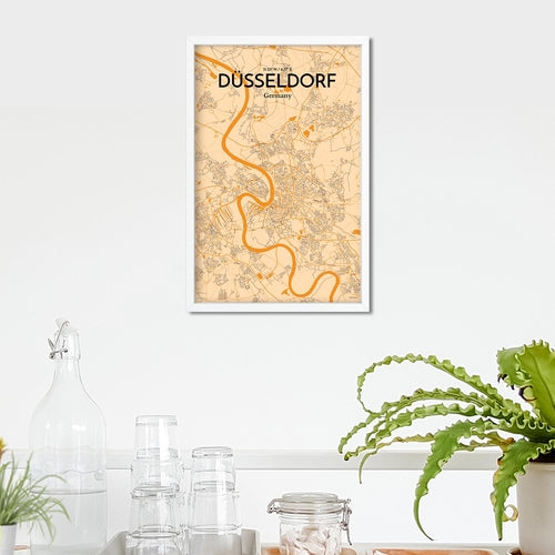 Düsseldorf City Map Poster