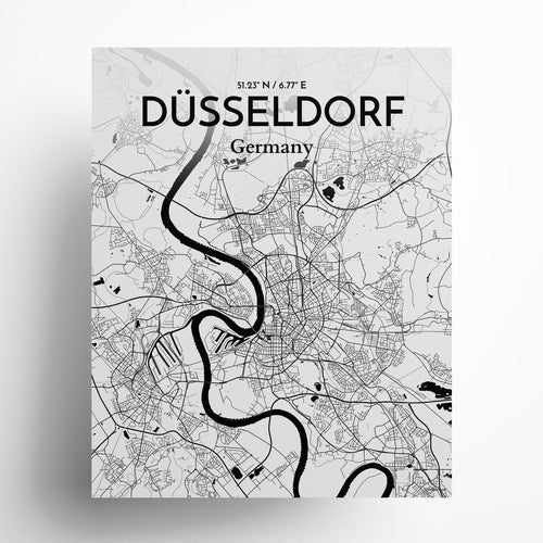 Düsseldorf City Map Poster
