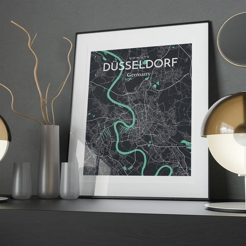 Düsseldorf City Map Poster