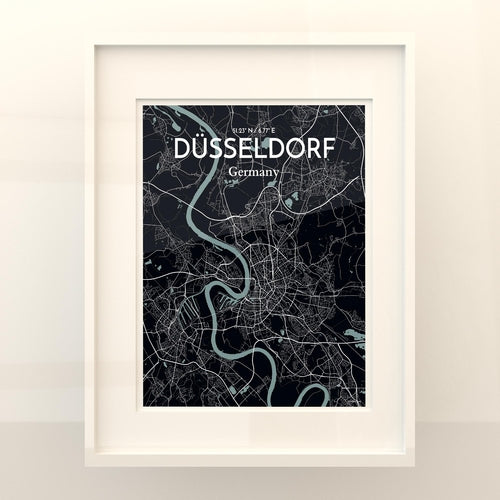 Düsseldorf City Map Poster
