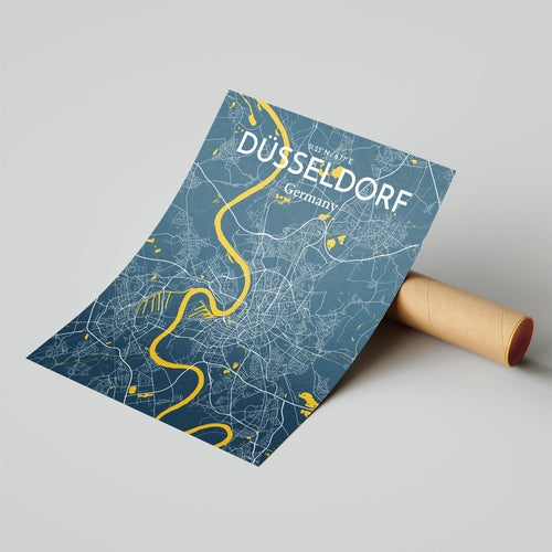 Düsseldorf City Map Poster