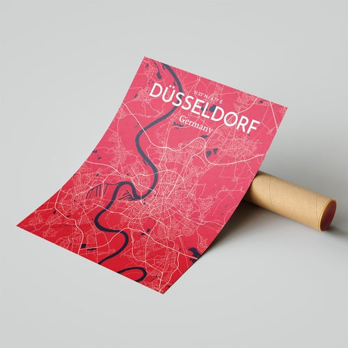 Düsseldorf City Map Poster