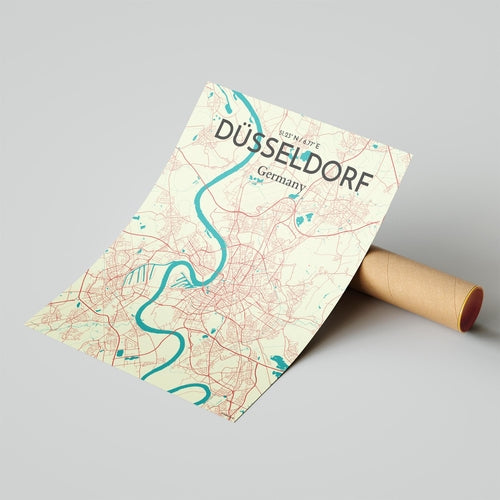 Düsseldorf City Map Poster