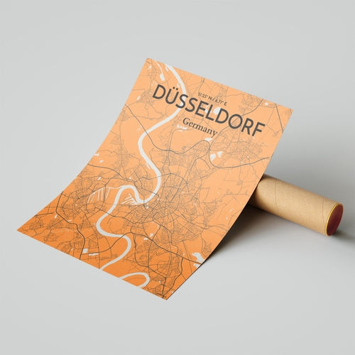 Düsseldorf City Map Poster