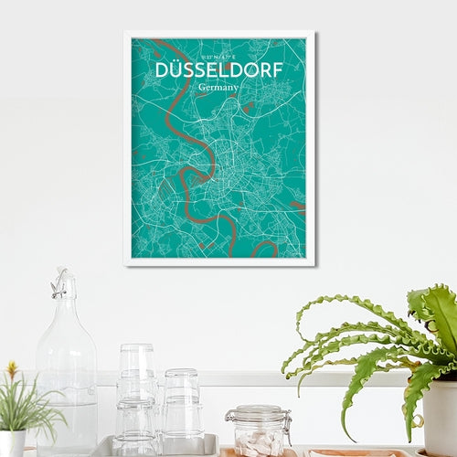 Düsseldorf City Map Poster