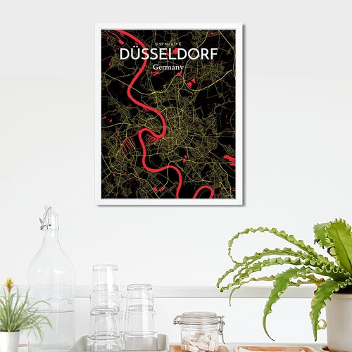 Düsseldorf City Map Poster