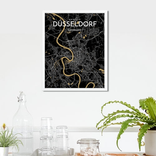 Düsseldorf City Map Poster