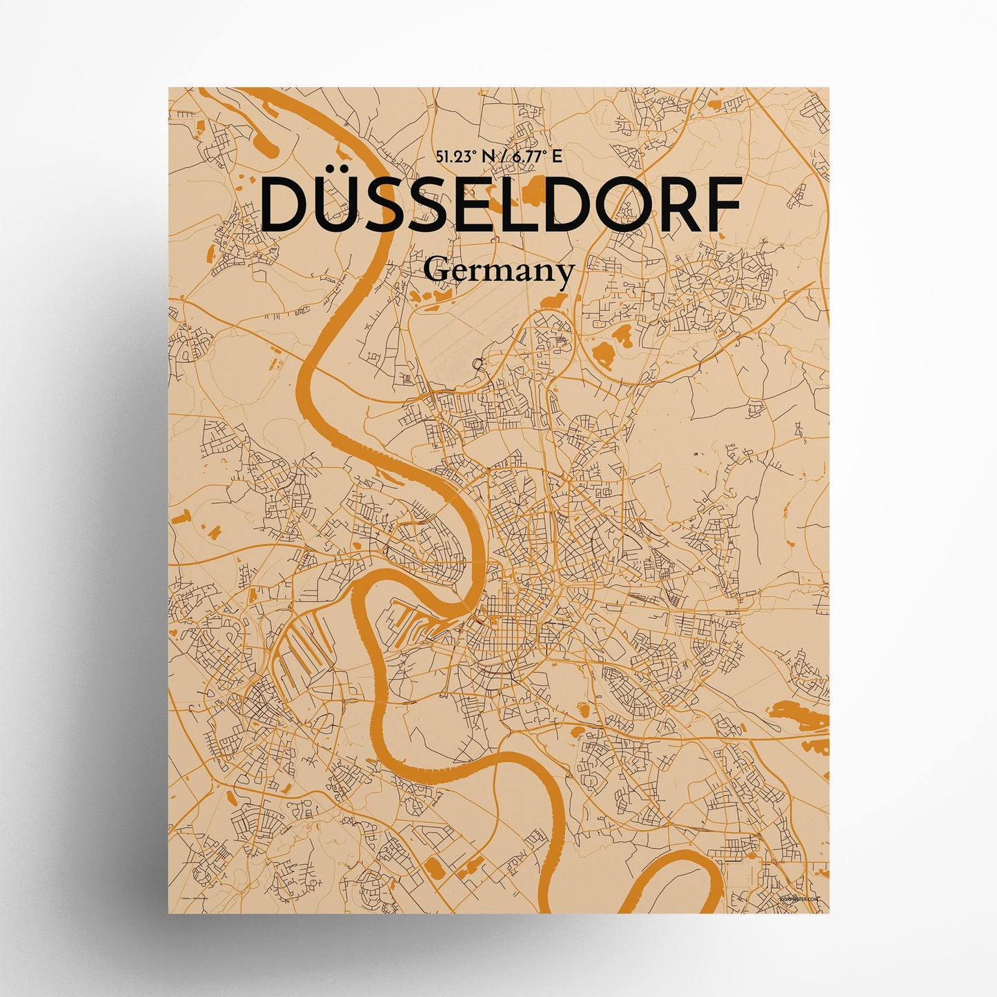 Düsseldorf City Map Poster