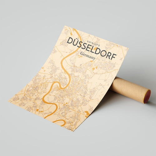 Düsseldorf City Map Poster