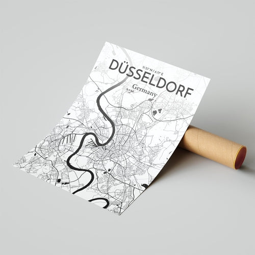 Düsseldorf City Map Poster