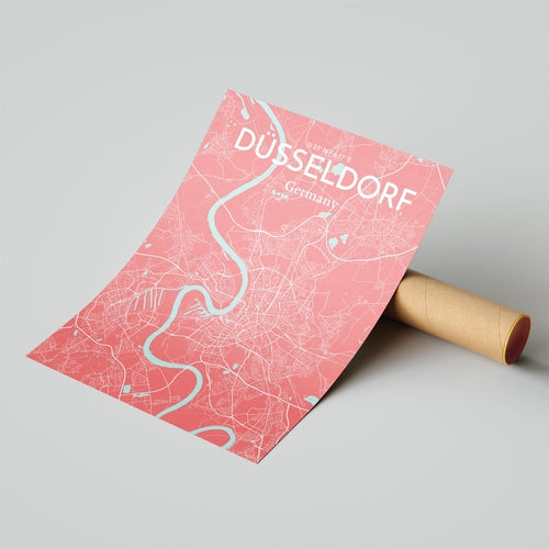 Düsseldorf City Map Poster