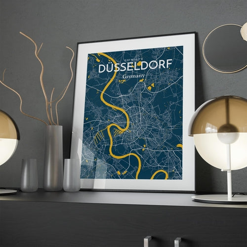 Düsseldorf City Map Poster