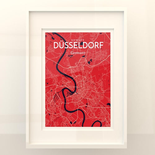Düsseldorf City Map Poster