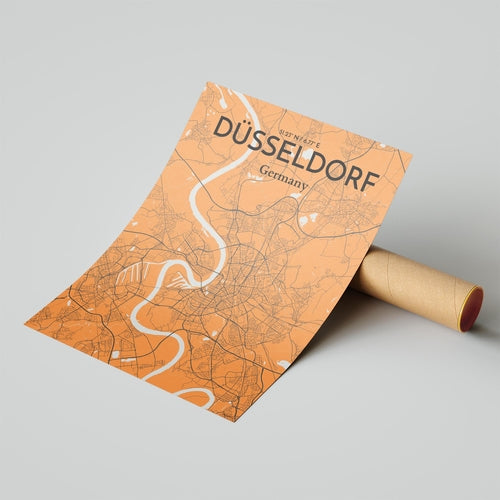Düsseldorf City Map Poster