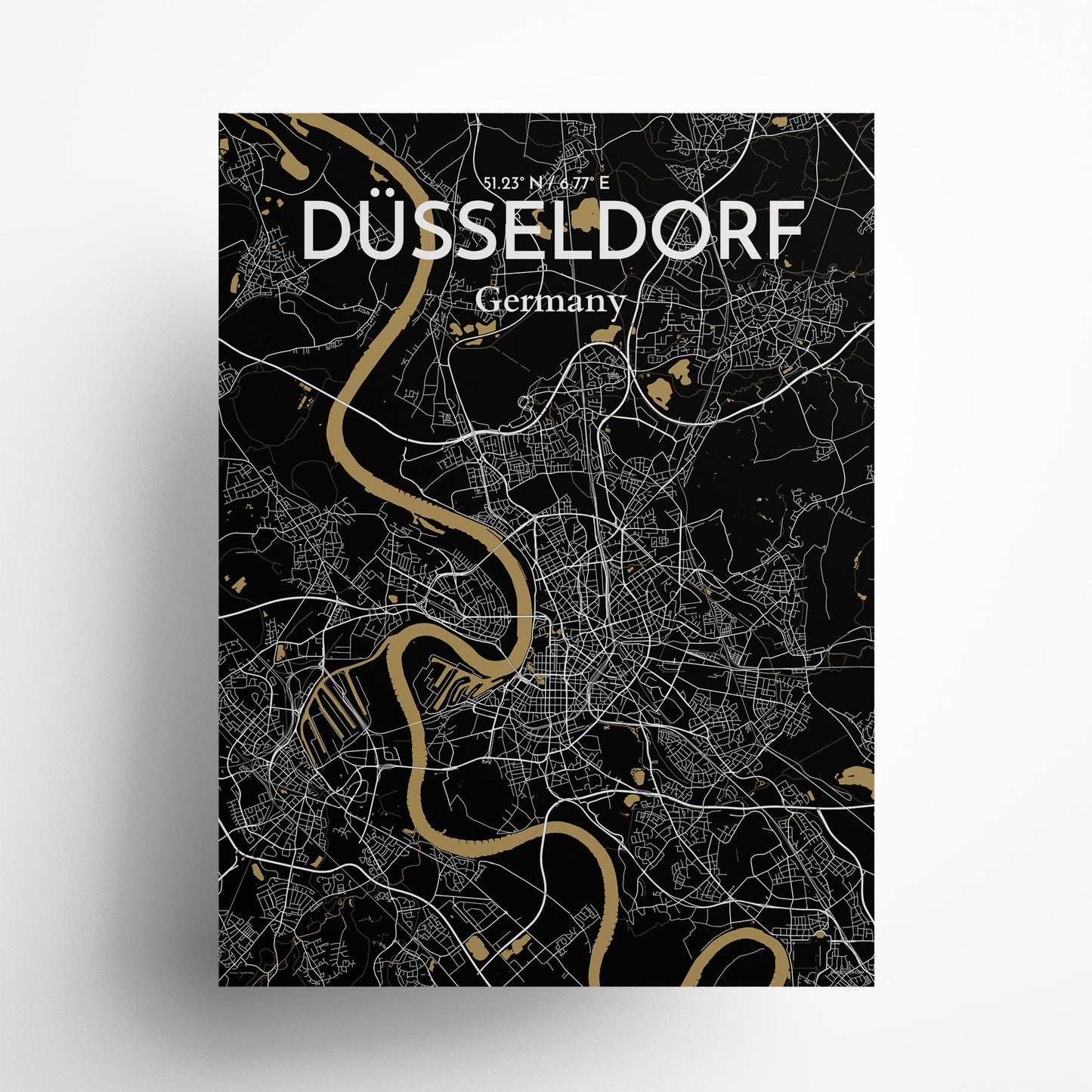 Düsseldorf City Map Poster
