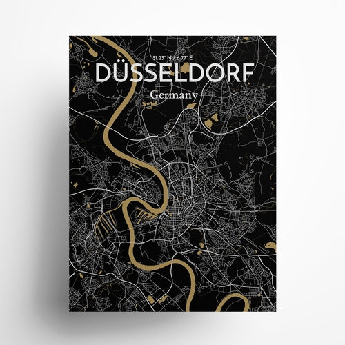 Düsseldorf City Map Poster