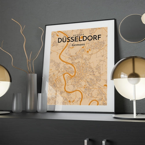 Düsseldorf City Map Poster