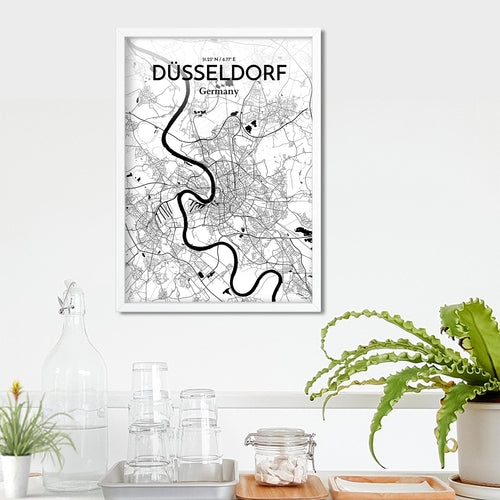 Düsseldorf City Map Poster