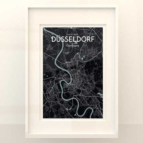 Düsseldorf City Map Poster