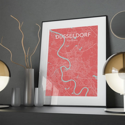 Düsseldorf City Map Poster